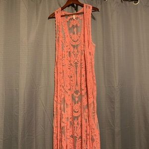 Orange Creek Salmon Duster Lace Vest 🌴